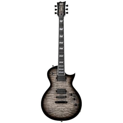 ESP LTD EC-1000T QM Electric Guitar, Charcoal Burst, Open Box (Very Good) image 2
