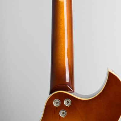 Harmony  H-35 Hollow Body Electric Mandolin (1968), ser. #2870H35, original black chipboard case. image 9
