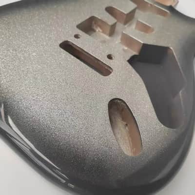 Black Burst Alder Guitar Body SSH Strat Style image 4