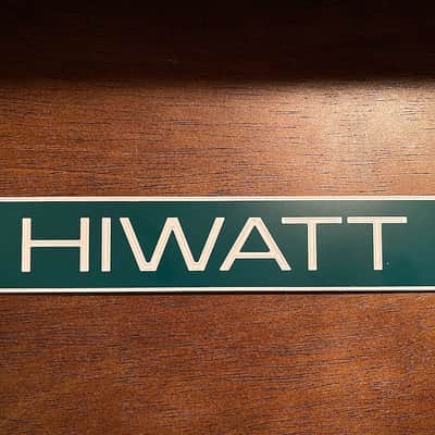 Hiwatt green 420 badge, logo, plate, decal authentic image 1