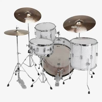 Rogers Tower 3pc Drum Set White Marine Pearl image 3