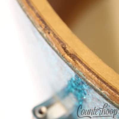 Premier 20x14" Aqua Sparkle Elite Bass Drum 3Ply African Mahogany Vintage 70s UK image 12