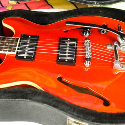 Used 2001 Hamer Newport Electric - Orange Sparkle Guitar, Hard Case image 13