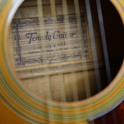 1970s Terada Japan FW504 'Lawsuit' Natural Acoustic Guitar image 14