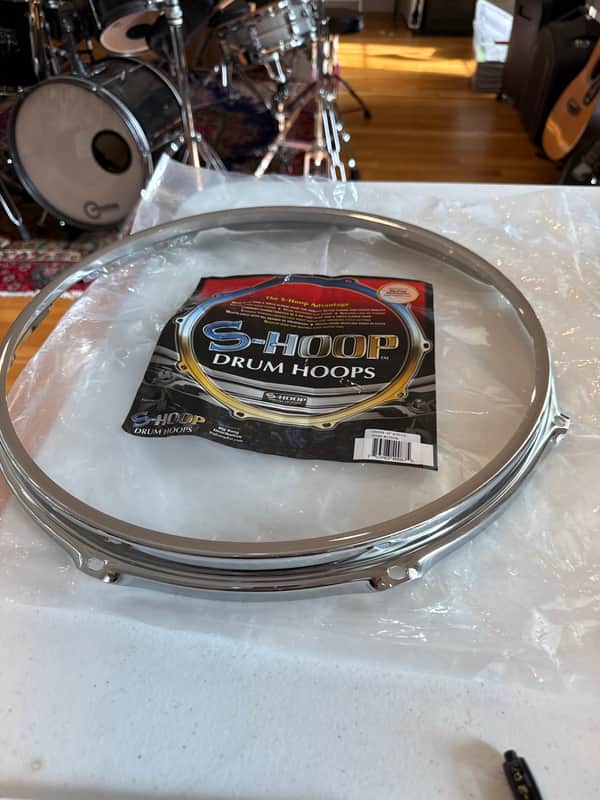 S-HOOP Drum hoops 15” 8 lug never used 2024 - Chrome image 1