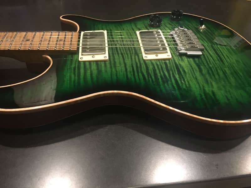 Warmoth VIP, PRS Style guitar. Flame. Lindy Fralin PAF Pickups