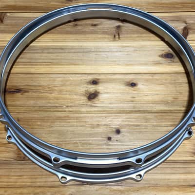 14" 10 Hole Die Cast Snare Drum Hoops Satin Chrome image 6