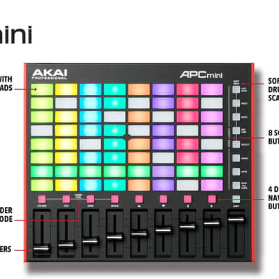 AKAI APC MINI 2 Ableton Clip Launch Controller w/ RGB Pads + EVA Carry Case image 3