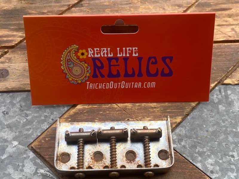 Real Life Relics Kluson T  Half-Sized Ashtray Bridge (Steel Bridge With Brass Saddles)   [L5] image 1