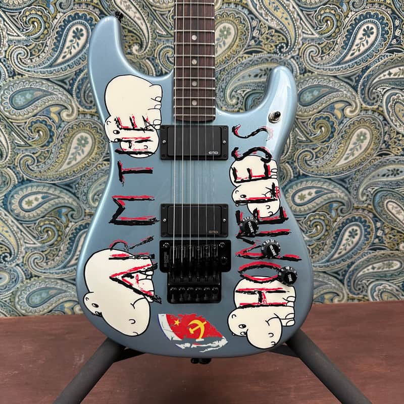 Fender Tom Morello "Arm The Homeless" Blue Ice Metallic w/Deluxe Hardshell Case image 1