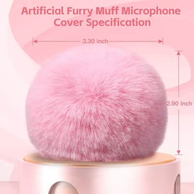 Blue Yeti Pop Filter For Blue Yeti Microphone,Mic Foam Cover With Furry Windscreen Muff Windshield For K66/Yeti/Yeti X/Nano/Yeti Pro/Am8/Solocast And More Usb Mics (Pink) image 4