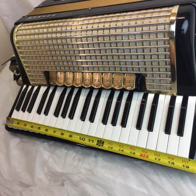 Vintage 1960's Hohner Verdi III M Accordion 120 Bass 9 Treble 3 Bass Reeds image 5