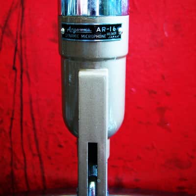 Vintage 1960's Argonne AR-16 dynamic harp microphone High Z w accessories Calrad Lafayette Olson Shield image 4