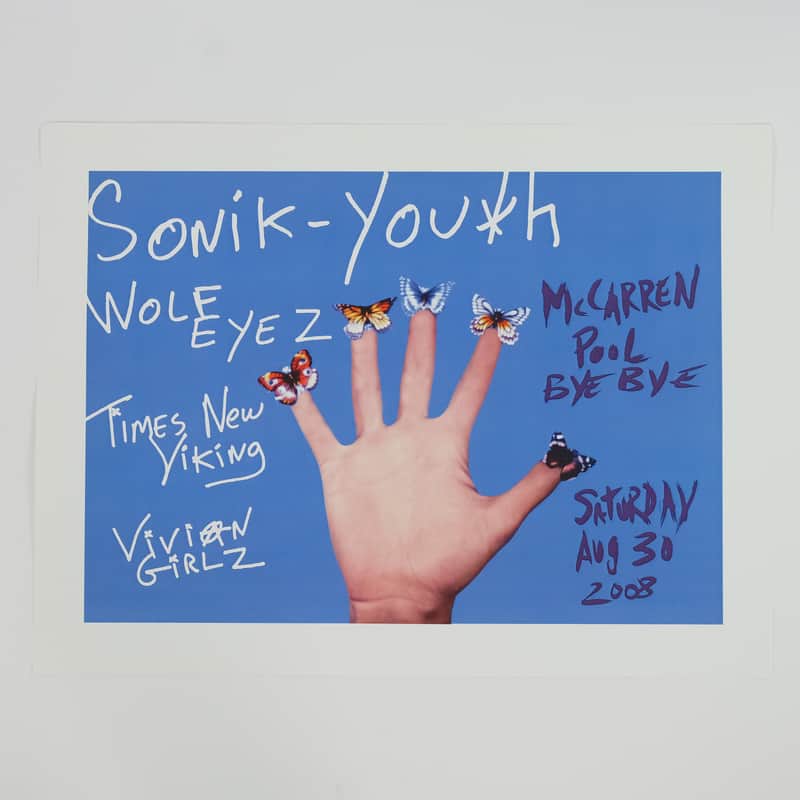 Sonic Youth "McCarren Pool Bye Bye" Poster 18"x24" Owned by Sonic Youth image 1