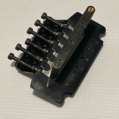 1990's Jackson King V & Dinky Guitars JT-580 Takeuchi Black Licensed Floyd Rose Tremolo Guitar Bridge image 7