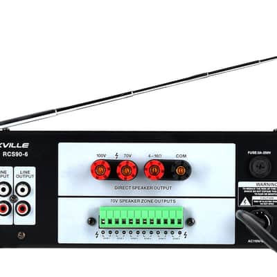 Rockville RCS90-6 90 Watt 6 Zone 70v Commercial/Restaurant Amplifier/Bluetooth image 5