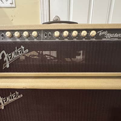 Fender Tone-Master 2-Channel 100-Watt 4x12" Guitar Amp Half Stack 1994 - 2002 - Blonde image 3
