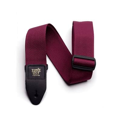 Electric Guitar Strap Ernie Ball, Burgundy 100% Genuine image 1