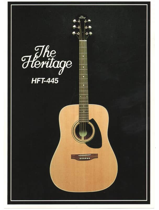 Heritage Guitars-HFT-445, promotional print/cut sheet, 1988 image 1