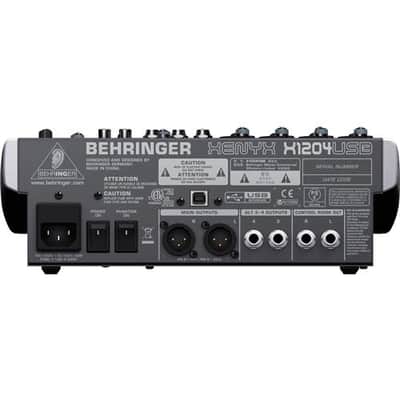 Behringer XENYX X1204USB Premium 12-Input 2/2-Bus Mixer with XENYX Mic Preamps and Compressors, British EQs image 4