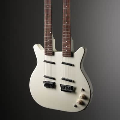 Danelectro Doubleneck 6/12 Electric Guitar - White Pearl image 7