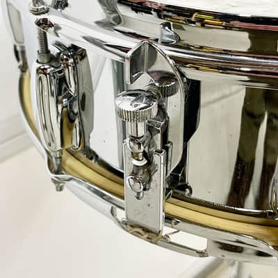 Vintage 1970s Slingerland Festival Model Chrome Steel Snare Drum image 3