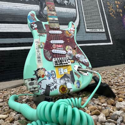 The  Weezer Guitar by Gepettos Guild - Seafoam Green Rivers Cuomo image 10