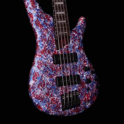 Ibanez SR5A250 SR Premium 5-String Electric Bass - Red, White and Blue image 4
