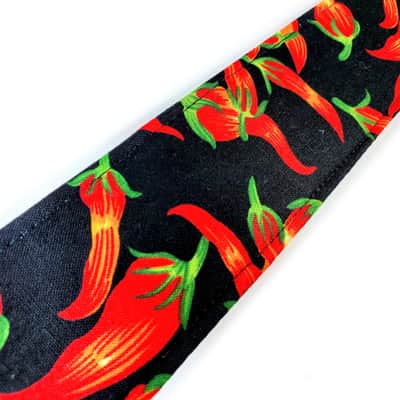 Chili Pepper Guitar Strap- Hot Pepper Guitar Strap - Red Pepper Guitar Strap-Pepperoni Guitar Strap- Double Padded- Comfortable- image 4