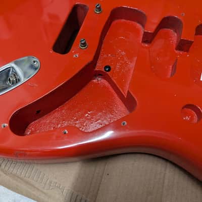 Fender USA Deluxe Stratocaster Guitar Body - refinished RED image 2