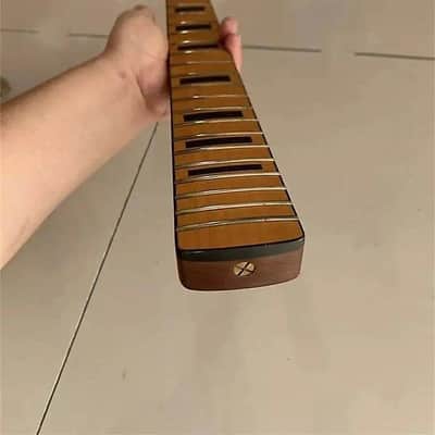 Left Handed Guitar Roasted Maple Jaguar/Mustang Style Neck, 22 Frets Fretboard image 5