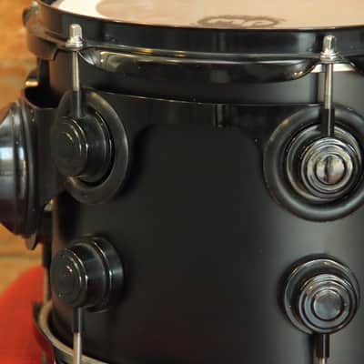 DW Collector's Drum Workshop  - matte black 10x8 rack tom image 8