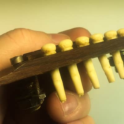Original 1965 Gibson J45 J-45 Adjustable Rosewood Bridge & Saddle Assembly image 8