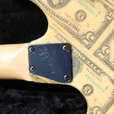 1988 ESP USA Custom Shop Mirage Deluxe Finished With Real $5 Dollar Bills Guitar Super Rare - OHSC image 16