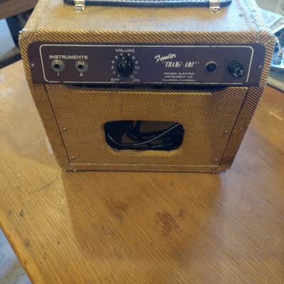 1955 Fender Champ 5D1 Tweed Wide Panel image 2