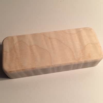 Guilford Flame Maple P-90 Pickup Cover - No pole Piece Holes - 1 cover  Natural Wood image 3
