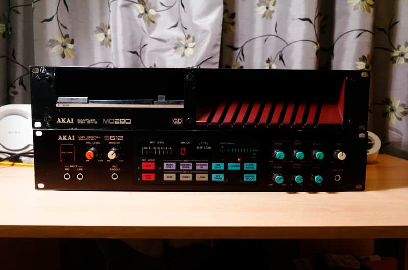 Akai S612 Sampler with Front Panel Animator (MIDI) Mod with MD280 image 1
