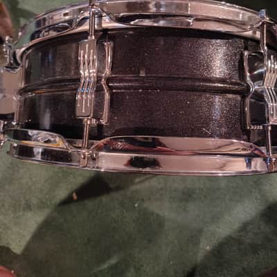 Ludwig LM404 Acrolite 5x14" 8-Lug Aluminum Snare Drum with Black/White Badge 1994 - 2012 - Black Galaxy image 3