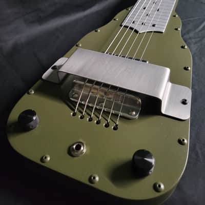 Fouke Industrial Guitars Baritone 2026 Aluminum Lap Steel Guitar - Olive Drab image 3