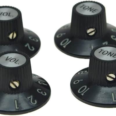 Set of 4 Witch Hat Knobs with Set Screw Guitar Bass Knobs 2 Volume 2 Tone for 72 Telecaster Custom or Guitar Amplifiers image 2