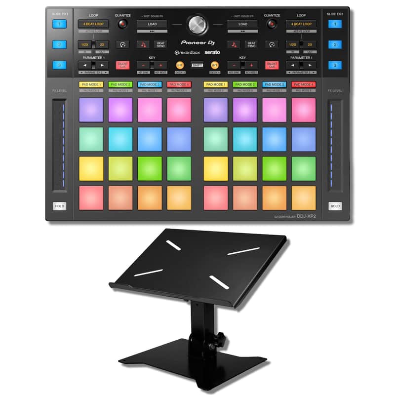 Pioneer DJ DDJ-XP2 Sub-Controller with Pioneer DJ DJC-STS1 Booth Stand image 1
