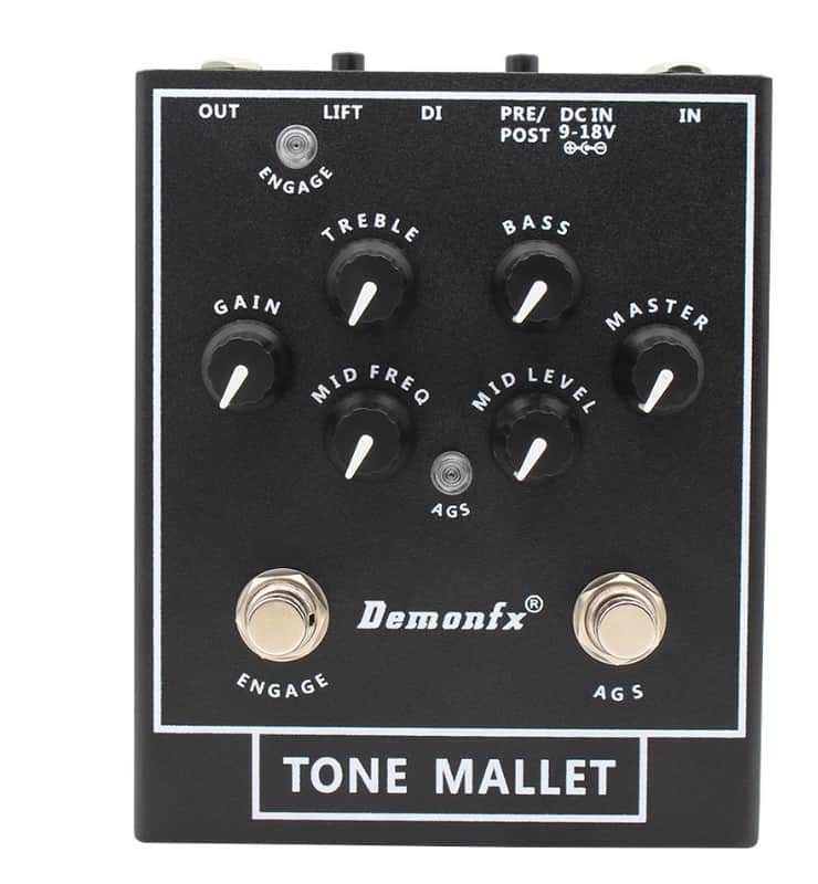 Demon FX Tone Mallet Bass PreAmp Boost/OD with DI Fast US Ship image 1