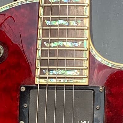 ESP LTD EC-1000 Quilted Maple 2002 Black Cherry Electric Guitar image 8