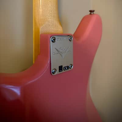 Fender Fender Custom Shop Jaguar - Time Machine (1966 Deluxe Closet Classic) 2023 - Nitro Tahitian Coral Body, Olympic White Headstock image 11