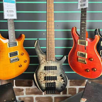 Cort Artisan Space 5 Star Dust Black 2024 5 String Headless Bass Guitar image 2
