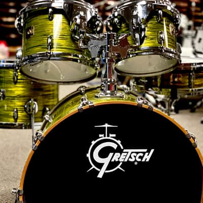 Used 5pc Gretsch Renown Green oyster Drumset image 5