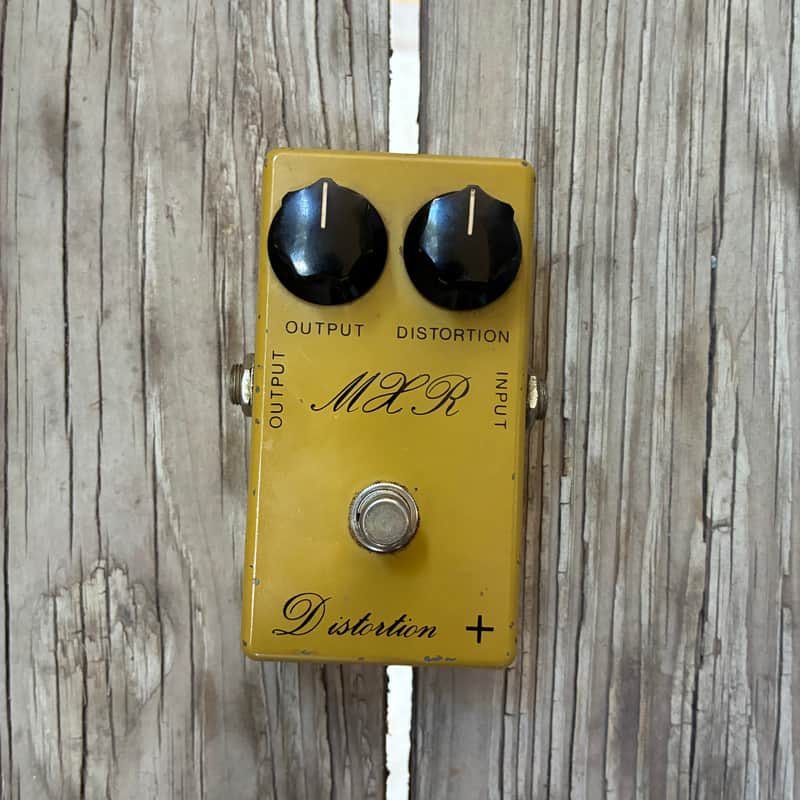 MXR MX-104 Script Distortion + 1973 - 1975 - Yellow vintage original script