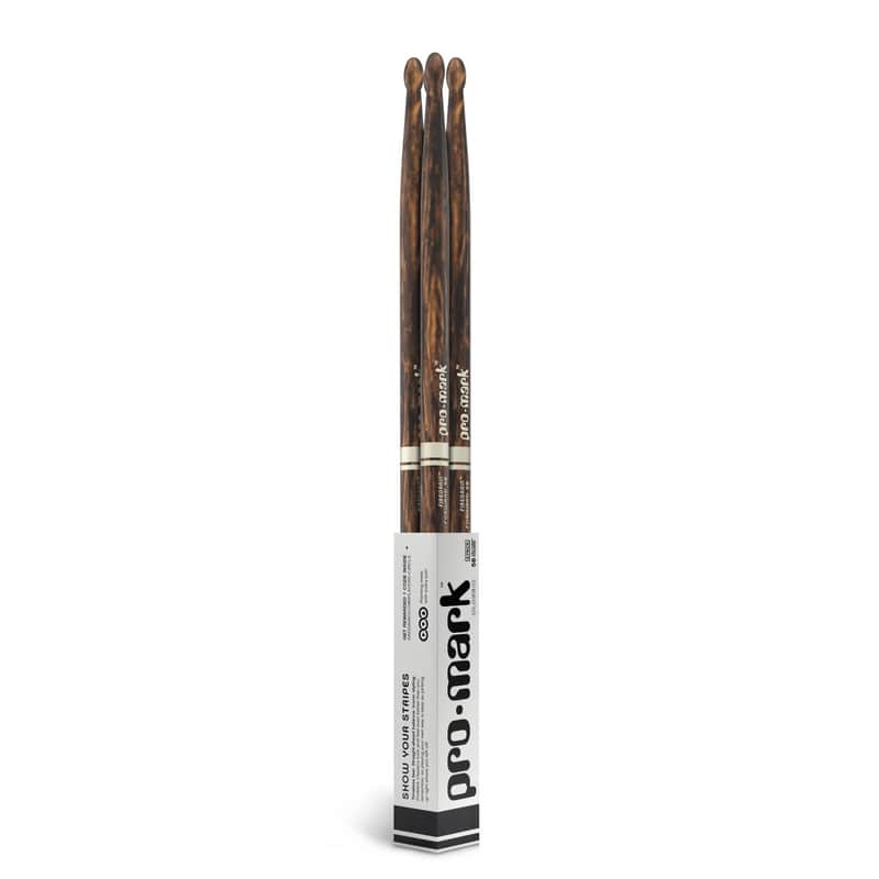 ProMark Classic Forward 5B FireGrain Hickory Wood Tip Drumsticks, 2-Pair Bundle image 1