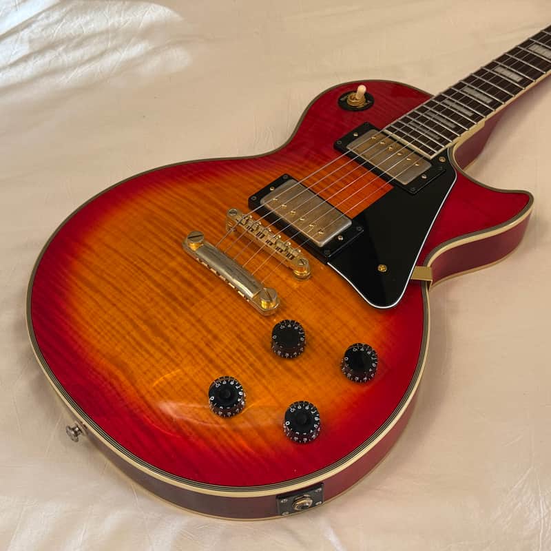 Vintage 2001 Epiphone (Gibson) Les Paul Custom Plus - Heritage Cherry Sunburst - Flame Top - Made in Korea (MIK) - Free Pro Setup image 1