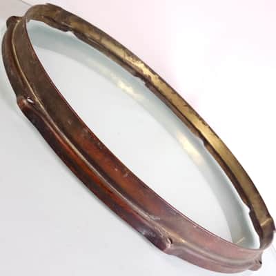 Leedy 14"Black Elite Knobby Gold Indianapolis Snare Drum Resonant Rim/Hoop Brass image 3